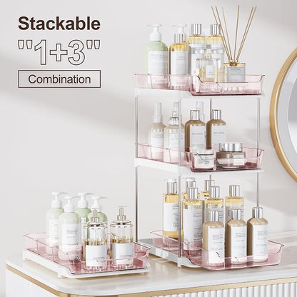 Delamu 2-Tier Multi-Purpose Bathroom Under Sink Organizers and Storage - Image 3