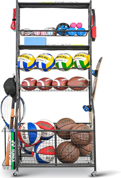 Mythinglogic Sports Equipment Garage Organizer, Garage Ball Storage by Mythinglogic