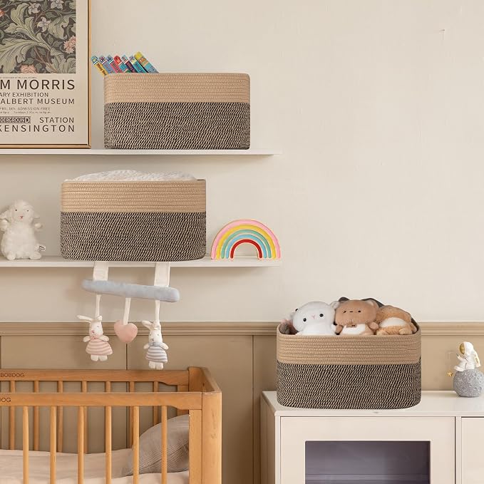 4 Pack Storage Baskets for Organizing, Woven Baskets for Shelves - Image 5
