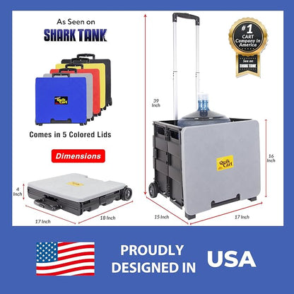 dbest products Quik Cart Collapsible Rolling Crate on Wheels - Image 4