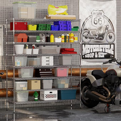 18" Deep x 60" Wide x 74" Height Wire Shelving Kit | 8-Tier | NSF Commercial - Image 5