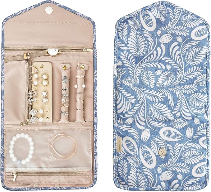 BAGSMART Travel Jewellery Organiser Roll Foldable Jewelry Case - Image 2