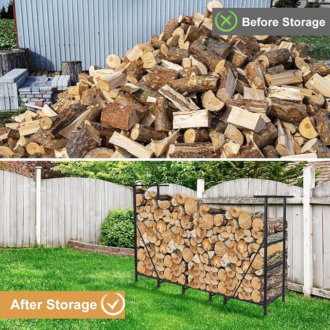 Vailge Firewood Rack Outdoor 6FT - Image 5