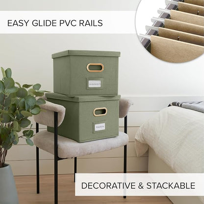 Decorative File Organizer Box Set of 2 - Image 4