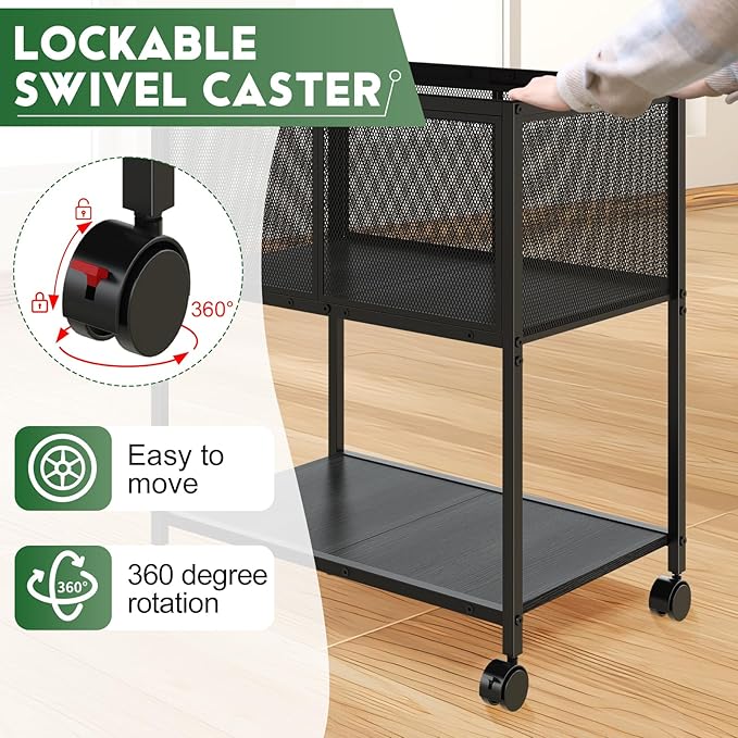 Sbanmao Rolling File Cart, Mobile File Cabinet - Image 5