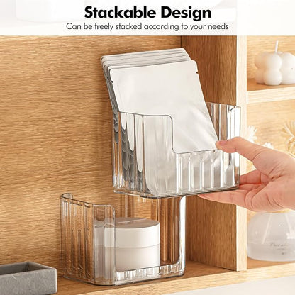 Poeland 2 Pack Stackable Makeup Organizer Tray, Medicine Cabinet Organizer - Image 2