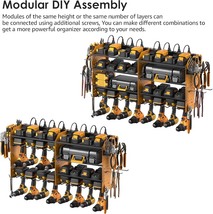 CCCEI Modular Pegboard Rack Power Tool Organizer - Image 7