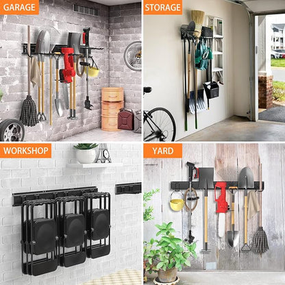 Garage Tool Organizer Wall Mount, Yard Garden Tool Organizer, Adjustable Tool - Image 4