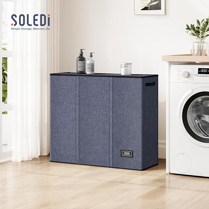 SOLEDI 180L 3-Section Laundry Hamper - Image 5