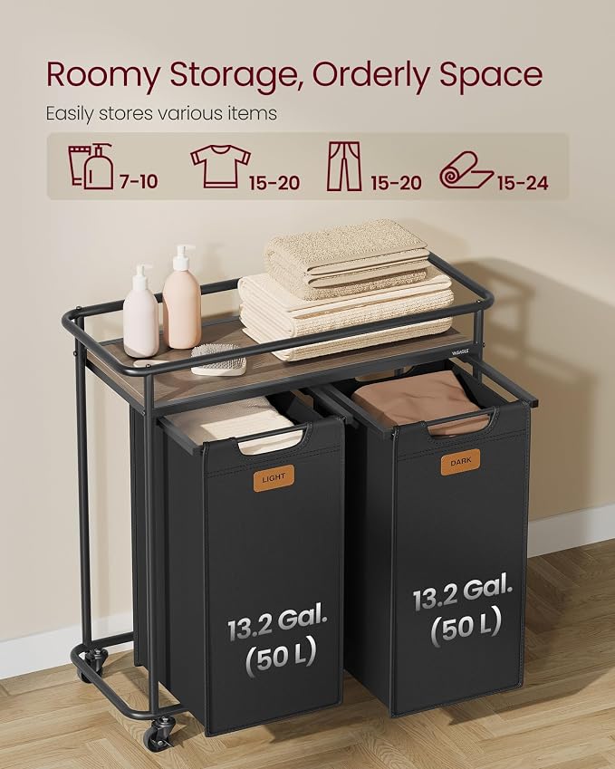 VASAGLE Laundry Sorter, Laundry Hamper - Image 3