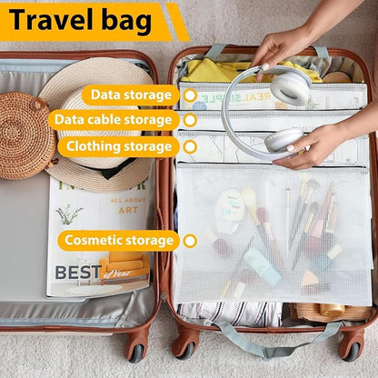 24pcs A4 Mesh Zipper Pouch File Bags, Waterproof Puzzle Bag, Board Game Storage - Image 5