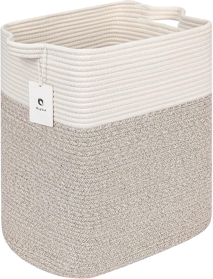 Tall Storage Baskets for Clothes Fabric Cotton Rope Storage Basket bin - Image 8