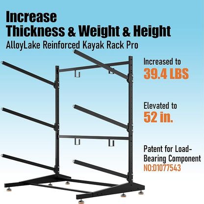 Kayak Storage Rack, Adjustable Outdoor Canoe Rack, Reinforced, and and Enhanced - Image 3