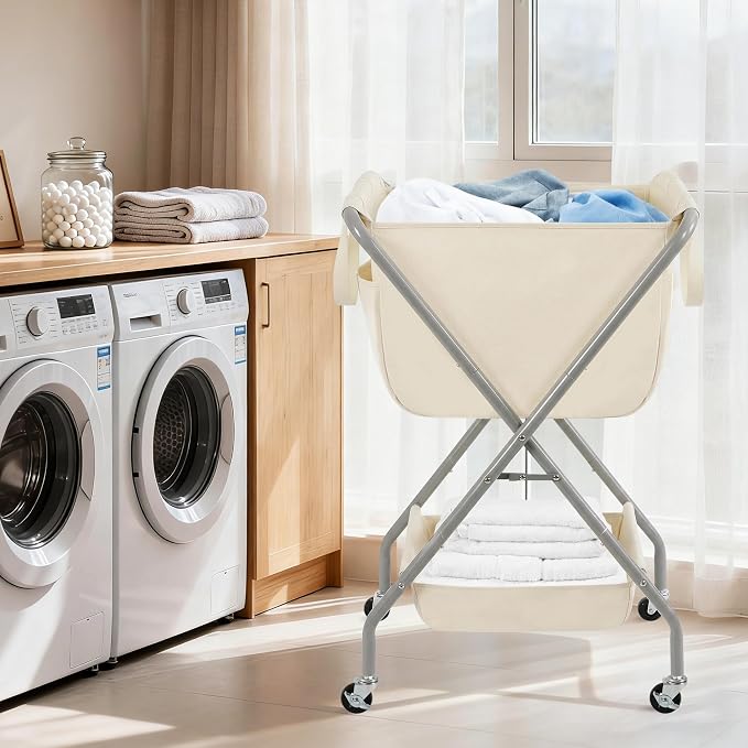 STORAGE MANIAC Collapsible Laundry Cart - Image 7