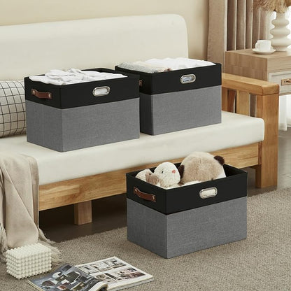 Large Collapsible Fabric Storage Bins - Image 7