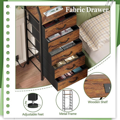 Furnulem 5 Drawers Dresser - Image 7