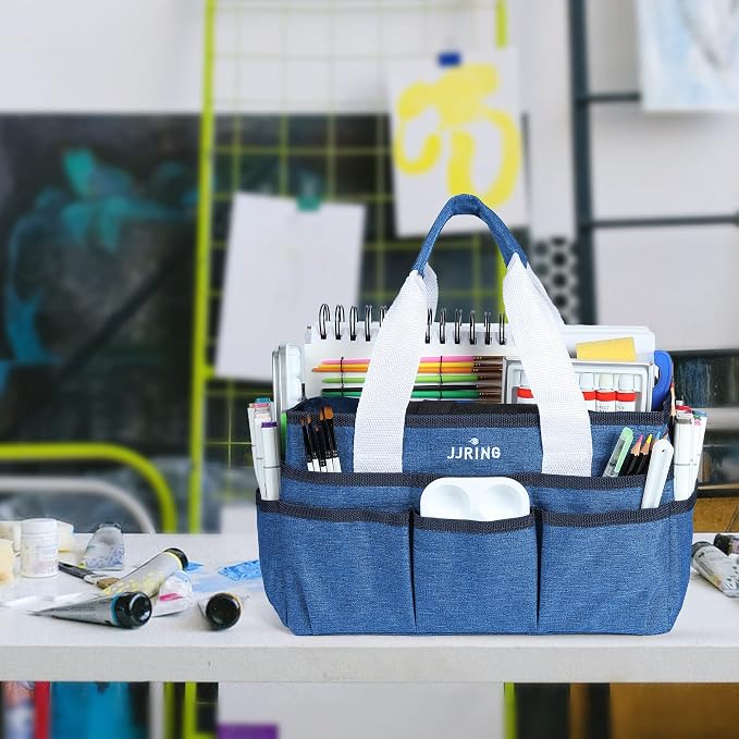 JJRING Craft Organizer Tote Bag, Art Storage Caddy - Image 7