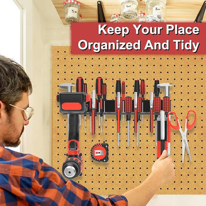 Metal Screwdriver Organizer, Wall Mount Plier Organizer Hammer Holder, Hand - Image 7