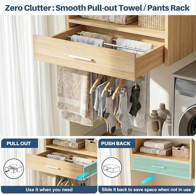 Armocity 60" Wall Mounted Laundry Room Organization - Image 5