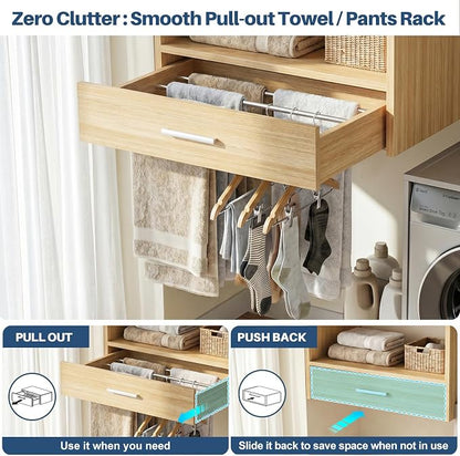Armocity 60" Wall Mounted Laundry Room Organization - Image 5