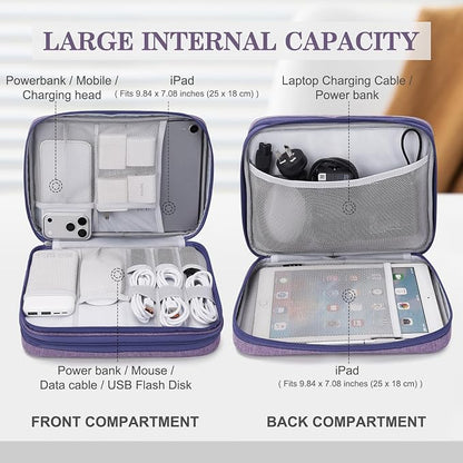 FYY Electronic Organizer, Extra Large Travel Cable Organizer Bag Pouch Portable - Image 3