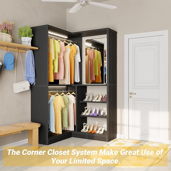 Unikito Corner Closet System, 36” Large Freestanding Closet Organizer Tower - Image 5