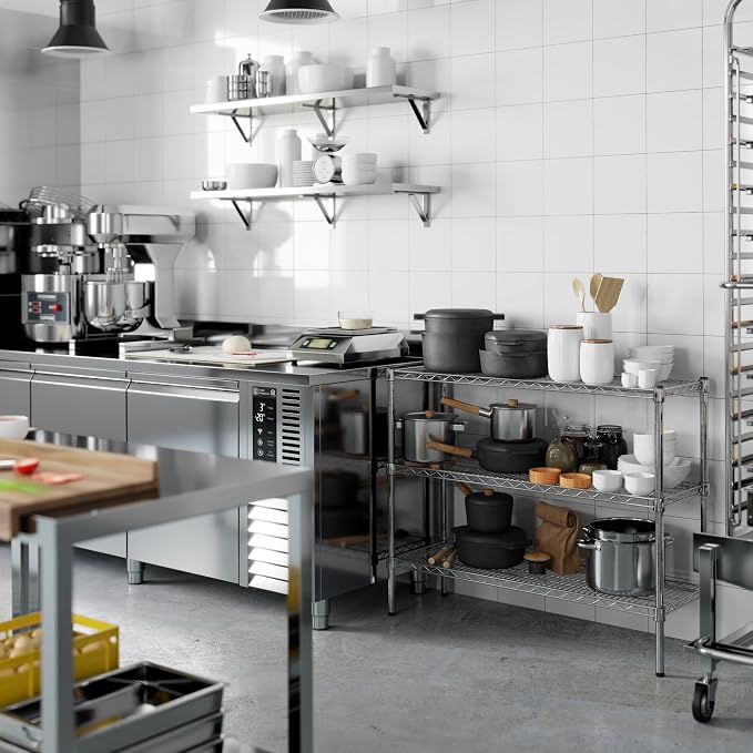 14" Deep x 42" Wide x 34" Height Wire Shelving Kit | 3-Tier | NSF Commercial - Image 8