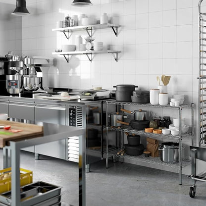 14" Deep x 42" Wide x 34" Height Wire Shelving Kit | 3-Tier | NSF Commercial - Image 8