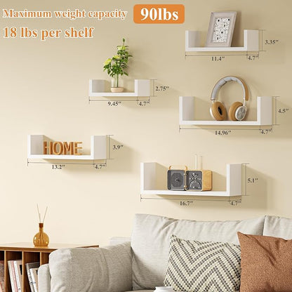SRIWATANA White Floating Shelves - Image 6
