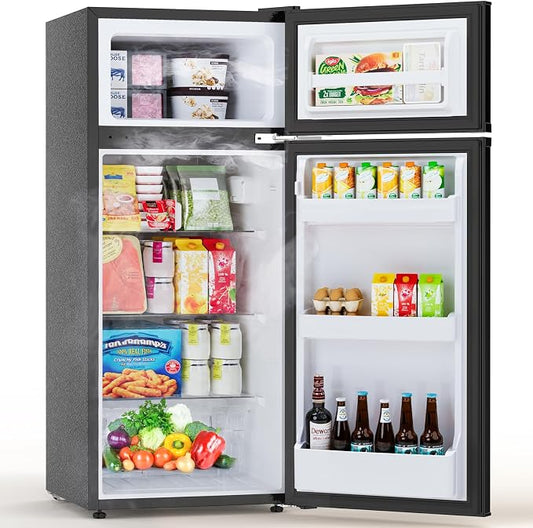 4.5 Cu.Ft Mini Fridge with Freezer, 2-Door Compact Refrigerator With 2 by Electactic