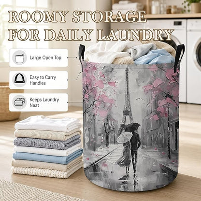 Laundry Hamper, Eiffel Tower Collapsible Paris Street Laundry Baskets - Image 3