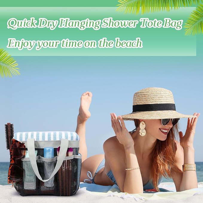 Hillban 4 Pcs Mesh Shower Caddy Portable Shower Caddy - Image 4