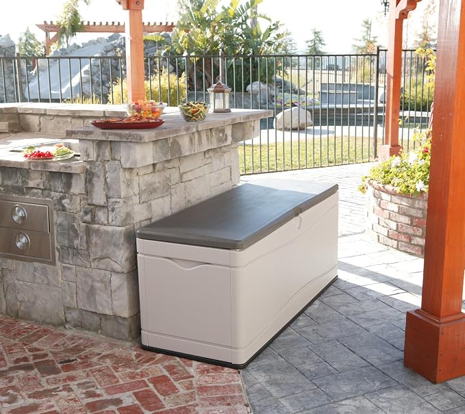 LIFETIME 60012 Extra Large Deck Box, 130 Gallon, Desert Sand/Brown - Image 8