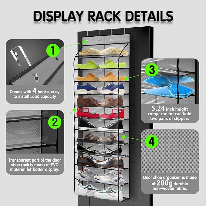 Over The Door Shoe Organizer - Image 3