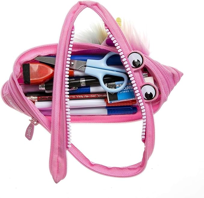 ZIPIT Unicorn Pencil Case for Girls, Cute Zipper Pouch for Kids Teens, - Image 4