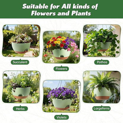 3-Piece Set of 10-Inch Hanging Planters - Image 6