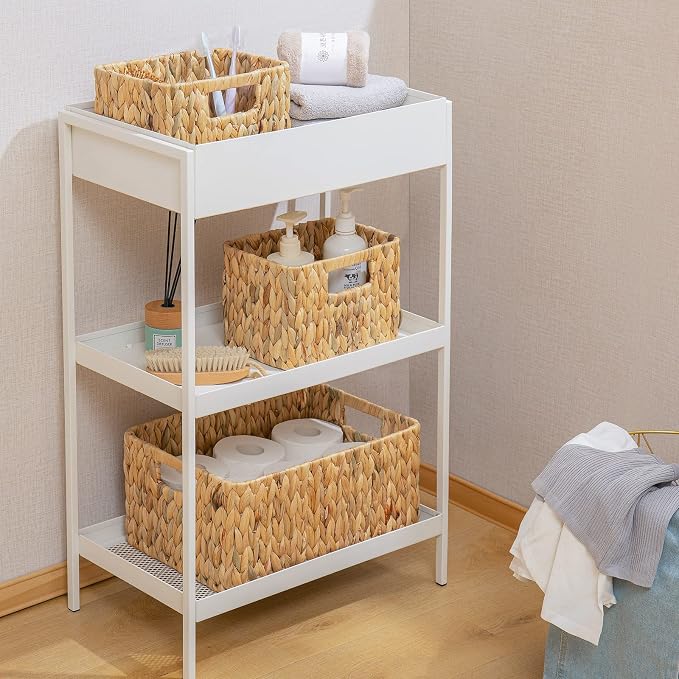ELONG HOME Wicker Storage Basket, 3 Pack Hand-Knitted Wicker Baskets, Water - Image 7