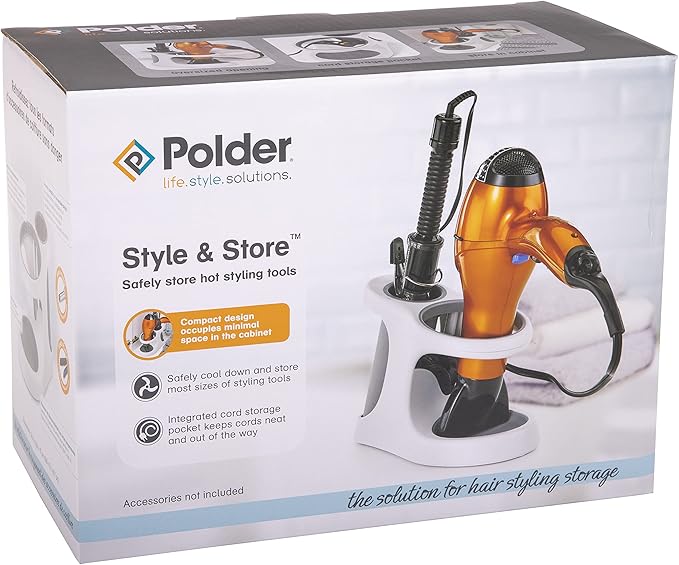 Polder White/Gray Style and Store Bathroom Accessory - Image 3