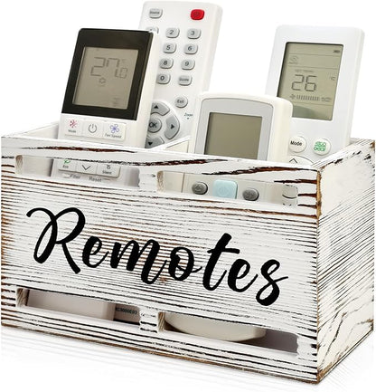 Wooden Remote Control Holder Wall Mount Remote Organizer by Hilislog