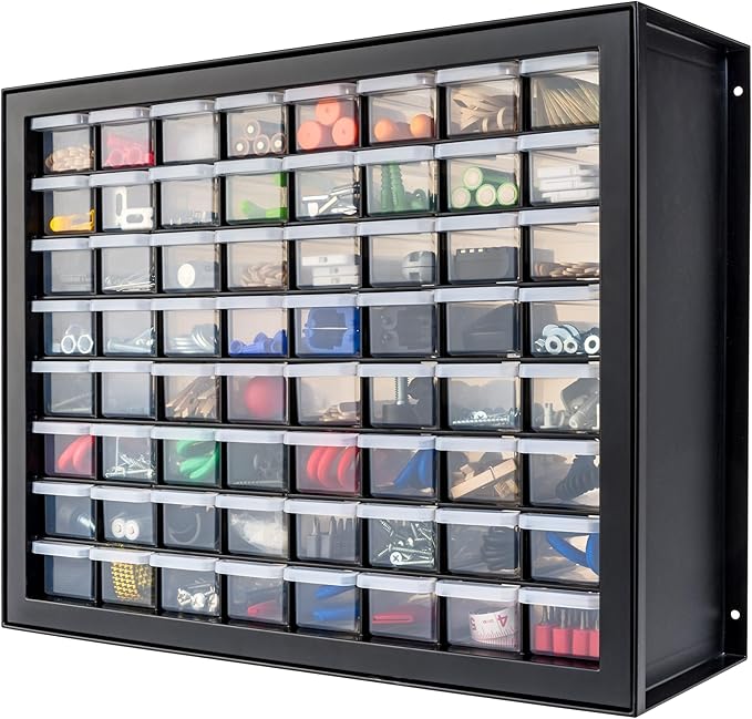 IRIS USA 64-Drawer Screw Organizer, Hardware Storage, Made in USA, Building by IRISUSA