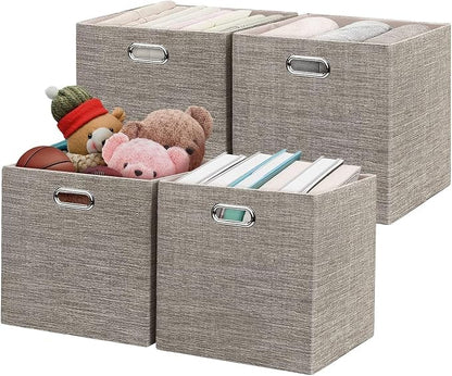 Posprica Storage Bins, 11×11 Foldable Storage Cubes Boxes Container Closet by Posprica