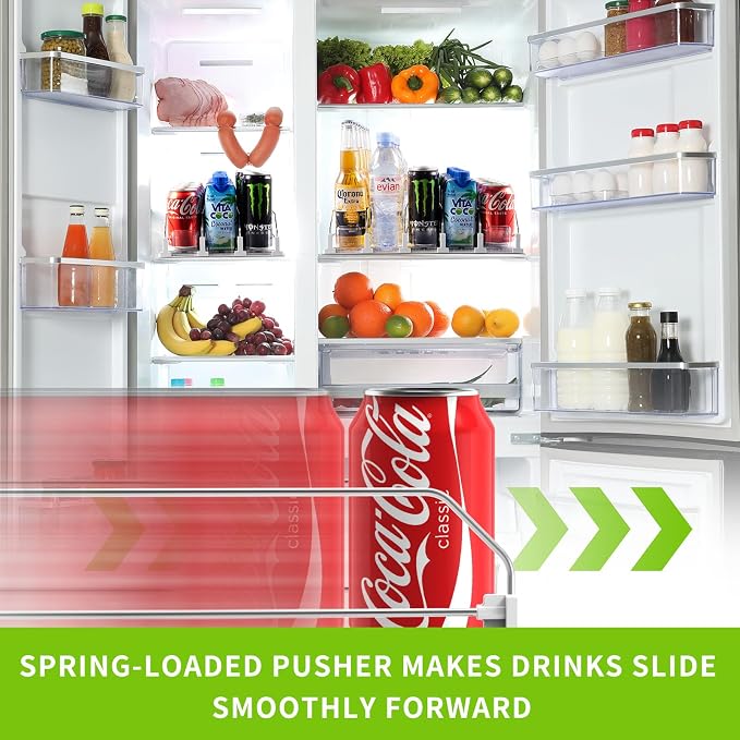 Drink Organizer for Fridge, Soda Can Dispenser for Refrigerator, Automatic - Image 2