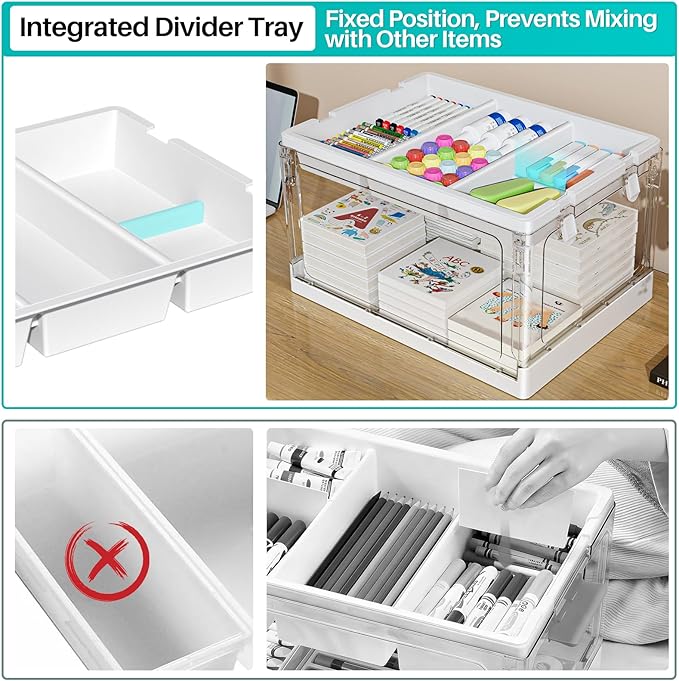 24QT 2Packs Clear Craft Organizers and Storage - Image 6
