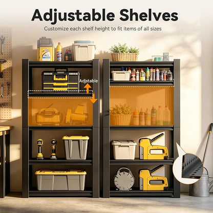 SAWJEC Garage Shelving Unit, Compact Heavy Duty Metal Shelving, Adjustable - Image 5