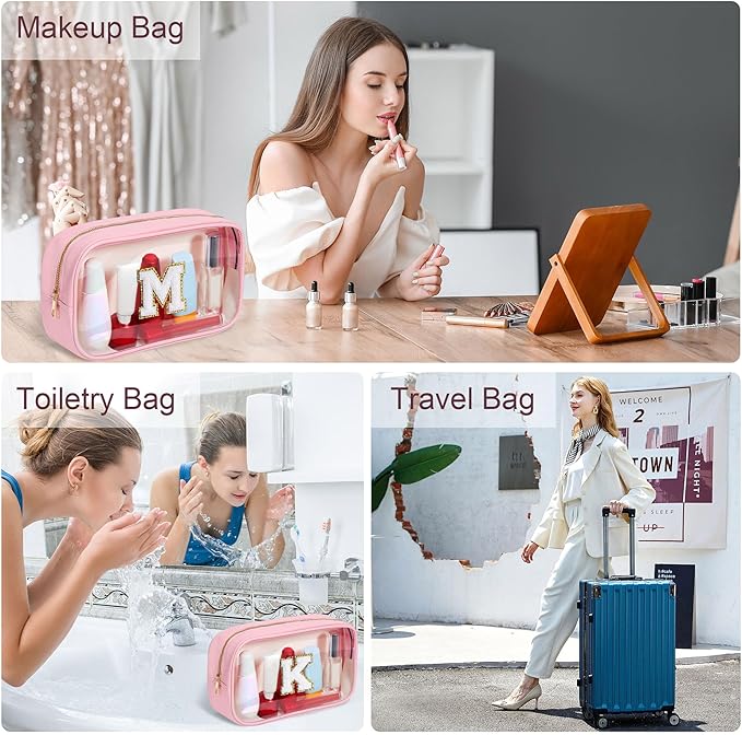 YOOLIFE Initial Make Up Bag Travel Toiletry Bag - Image 4