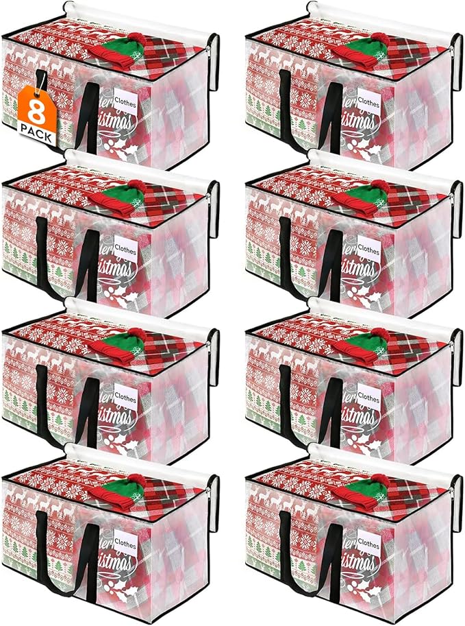 BlissTotes Moving Bags, 93L 8-Pack Storage Bags, Moving Box Heavy Duty Extra by BlissTotes