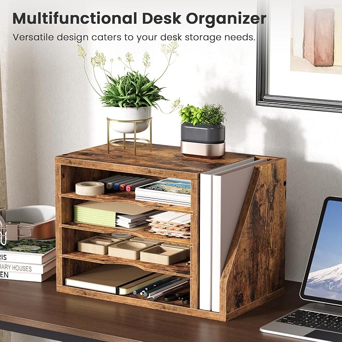 Wooden Mail Organizer, Desk Organizer - Image 2