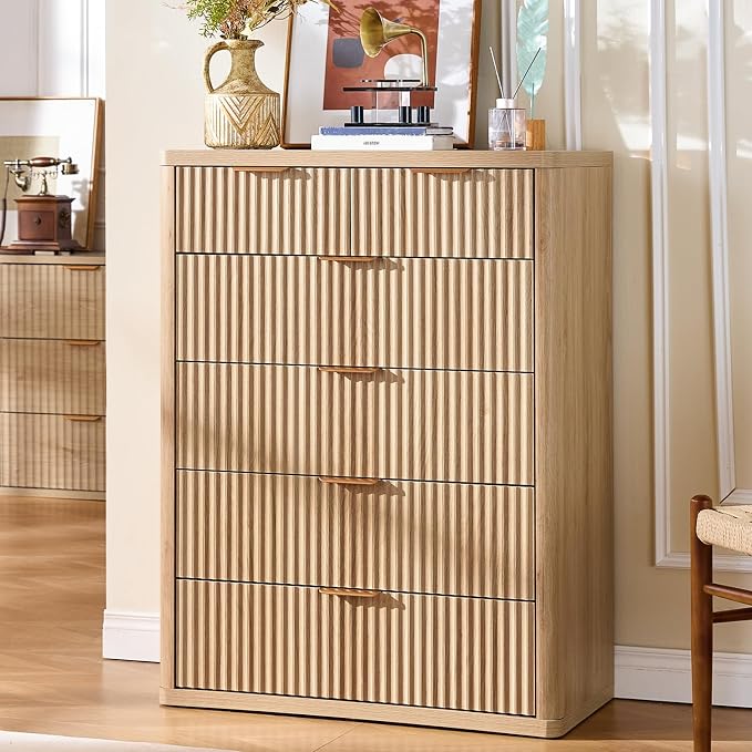 LEYAOYAO Fluted 6 Drawers Dresser - Image 3