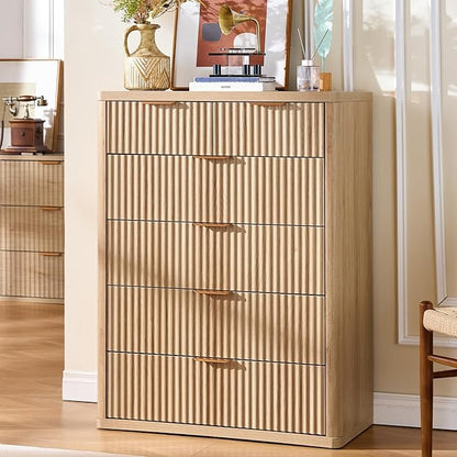 LEYAOYAO Fluted 6 Drawers Dresser - Image 3