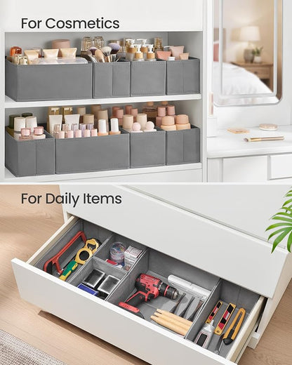 SONGMICS Drawer Organizers, Dresser Divider Organizers, Foldable Fabric Storage - Image 7